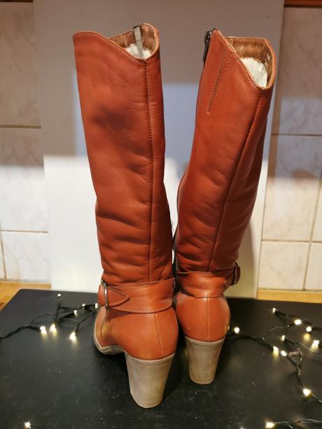 Vysoké kožené čižmy, 38