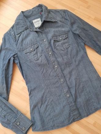 Riflová blúza košeľa, esprit,xs