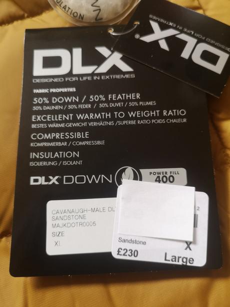 Dlx pánska páperová bunda veľkosť xl, xl