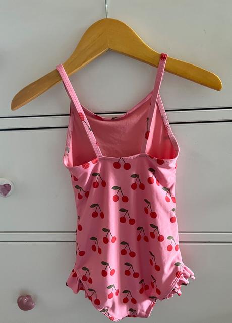 Ružové čerešňové plavky, h&m, 110/116, h&m,110