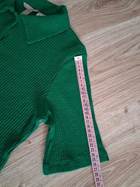 Zelený crop top, h&m,m