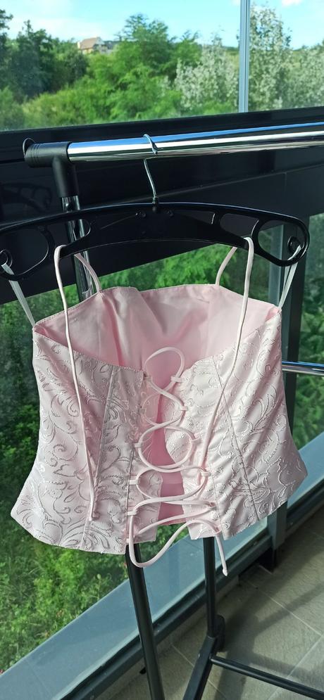 Spoločenské šaty bledoružové svadba,ples,stužková, 38