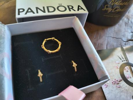 Pandora pozlátený set disney minnie & mickey, pandora