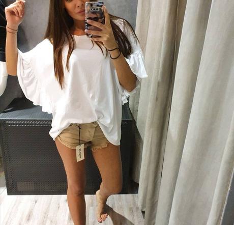 Biele oversize tričko please, s