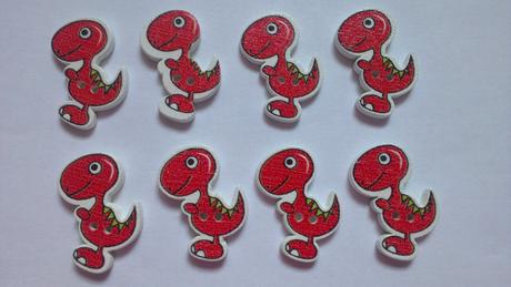Drevený gombík dinosaurus, 