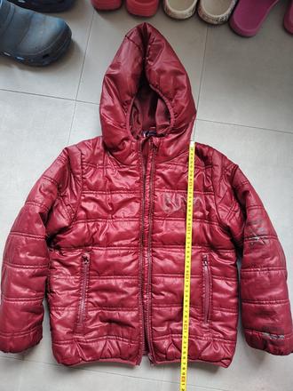 Zimná červená bunda / vetrovka, 128