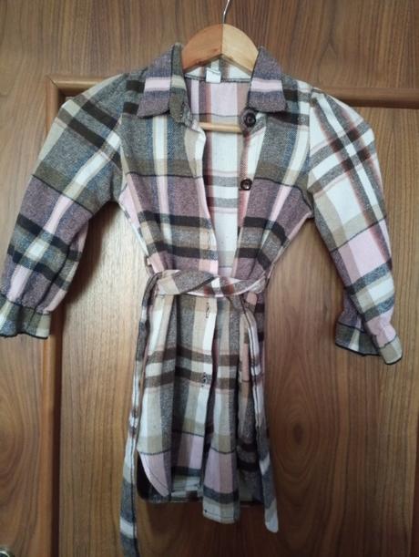 Flanelovy kabatik/ saty, 104