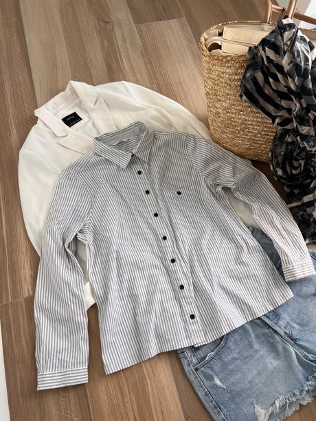 Pásiková košeľa, h&m,l