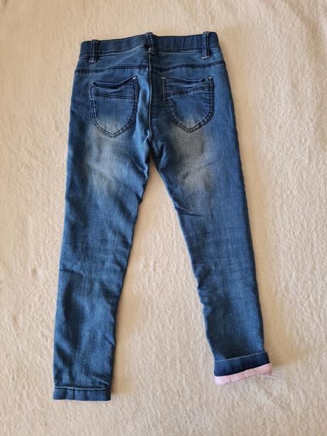 Zateplené rifle dievčenské veľ. 116, dopodopo,116