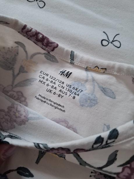 2 pack tričiek, h&m,122
