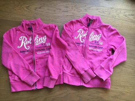 122 h&m mikina na zips pre dvojičky dievčatá, 122