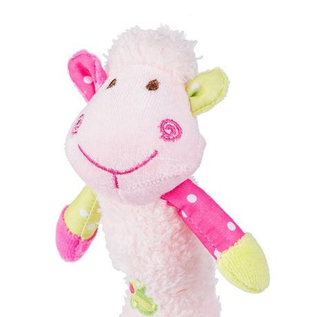 Babyono 606 hračka pískacia ružová cri-cri jahňa s,