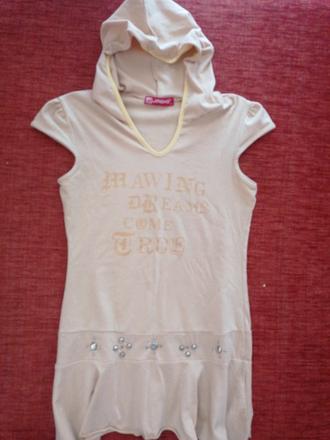 Dlhšie tričko s kapucňou m, m