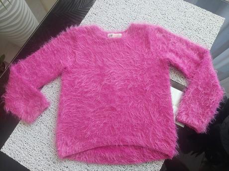 Chlpatučký pulovrík 122/128, h&m,122