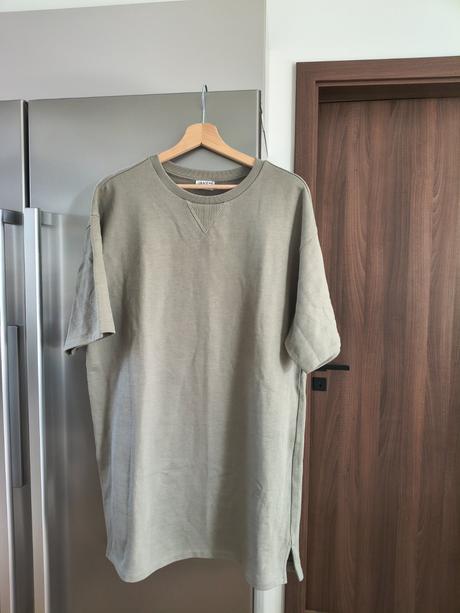 Jakes teplákové bavlnené oversize letné šaty m-l, l