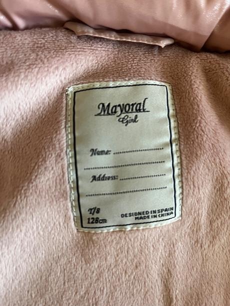 Bunda mayoral luxusná perleťová pink farba, mayoral,128