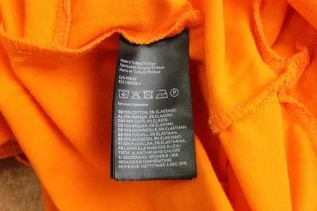 Štýlové oranžové body s výstrihom (brazílky), h&m,s