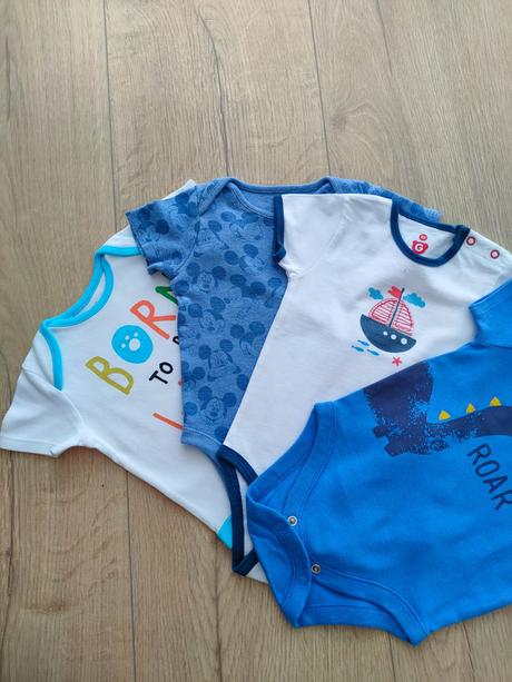 4x letné chlapčenské body, veľ. 74 - 80, 74