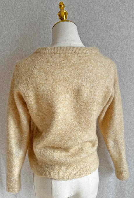 Merino, alpaka cropped hrejivý pulóver, xs