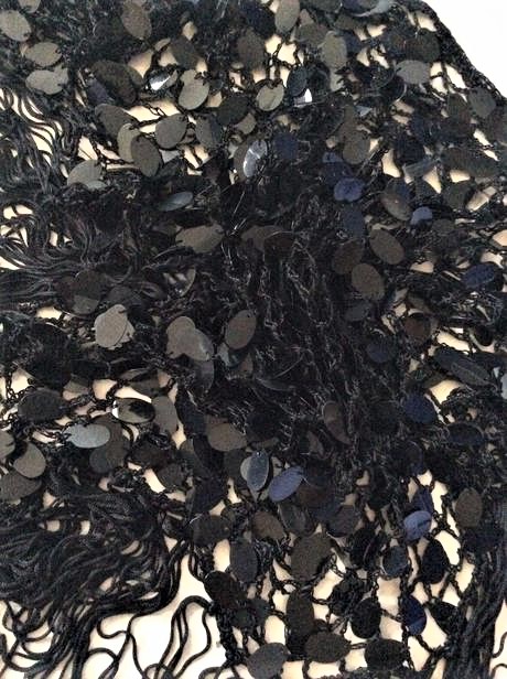 Spoločenská trblietavá šatka na krk, xl