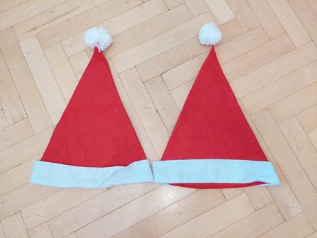 Mikulášska čiapka 2 ks,