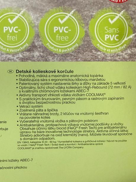 Detské inline korčule 33-37, crivit,33