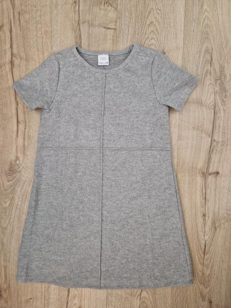 Šaty zara teplé zimné bledo šedé, zara,140