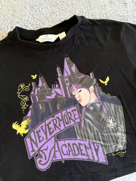 Tričko krátke wednesday, h&m,140