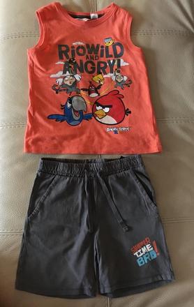 Letný komplet angry birds, h&m,98