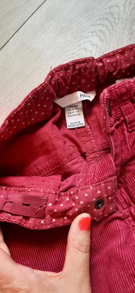 Bordove menzestraky, h&m,110