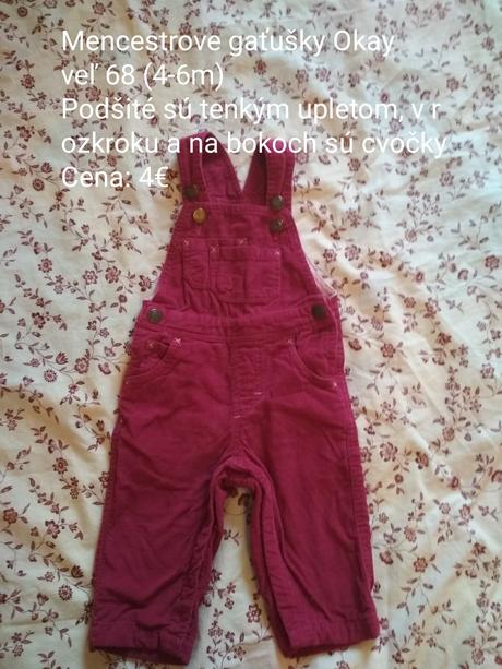 Mencestrove podšité gaťušky veľ 68, okay,68