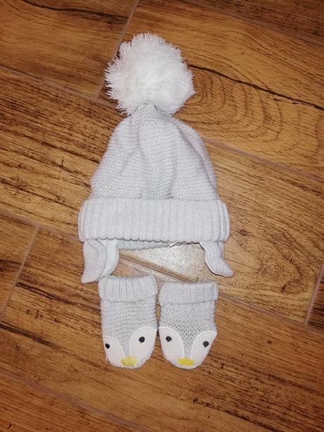 Detská čiapka s rukavičkami, f&f,56