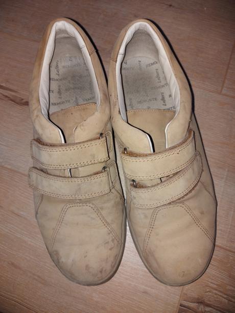 Celokožené bežové topannky, 39