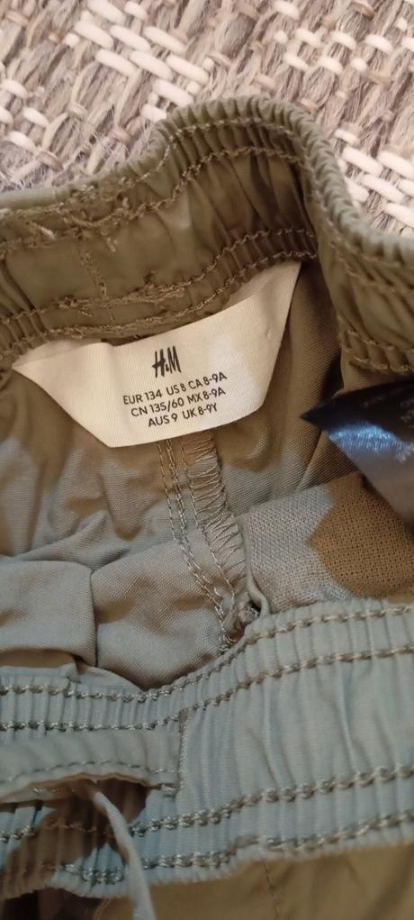 Hm nohavice 1krat oblečené, h&m,134