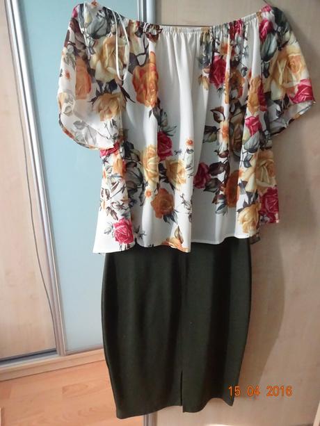 Tielkove uzke saty + bluzka, zara,m
