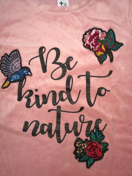 Ruzova mikinka s obrazkom, c&a,152