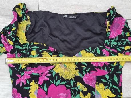 Crop top s nariasenými dlhými rukávmi č.m, zara,m