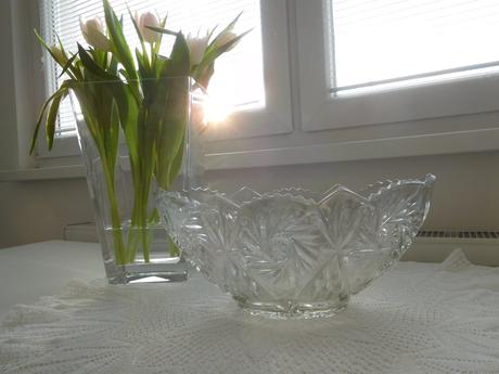 Lisované sklo misa na ovocie retro-top top stav,, 