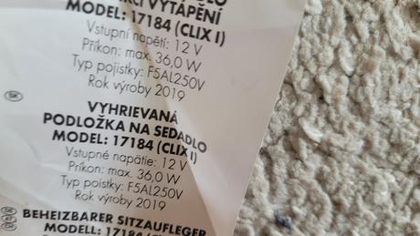 Výhrevná podložka na sedadlo auta - ako nová, 