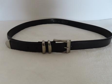 Pánsky čierny kožený opasok bree,