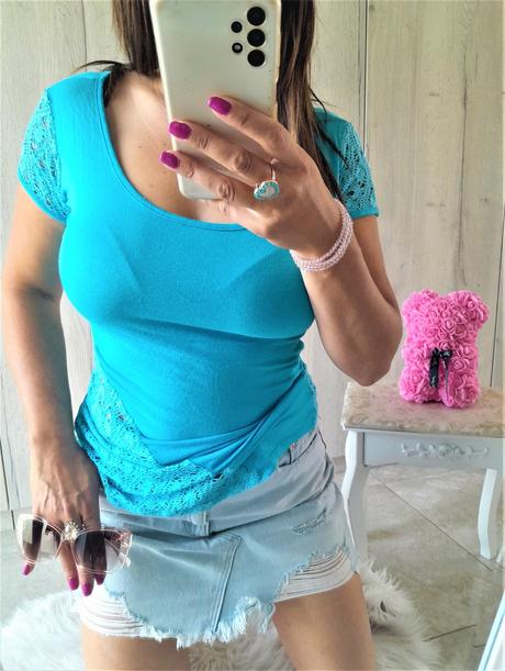 Tričko s krajkou-m/l, m