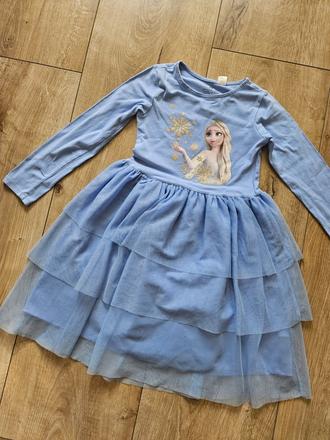 Šaty elza /ľadové kráľovstvo 122, h&m,128