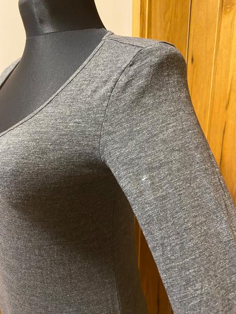 H&m - šedé elastické šaty, h&m,m