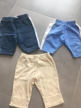 3x detské tepláky, 56