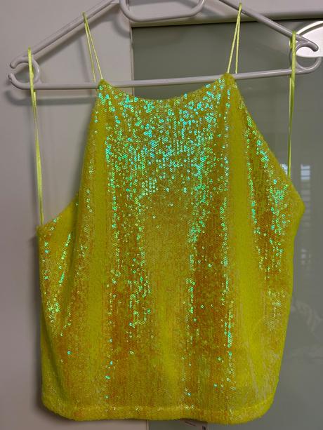 Flitrový neón top zara, zara,m