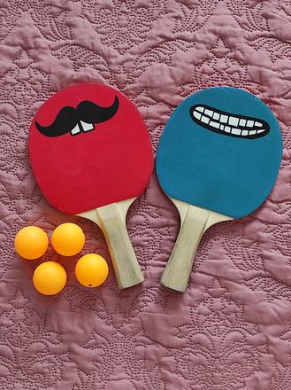 Rakety na stolný tenis 2ks flying tiger + loptičky, 