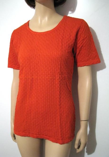 Oranžové štruktúrované tričko, m