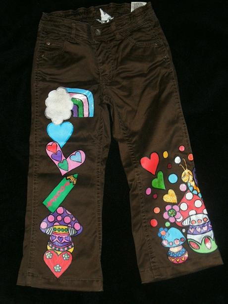 Obrázkové nohavice, h&m,104