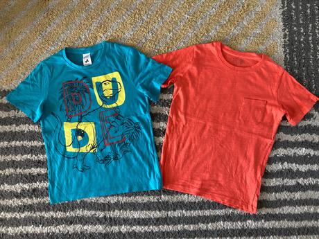 Tričká červené a dino, lindex,128