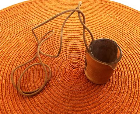 Štamperlík na svadbu v koži/na šnúrke, 